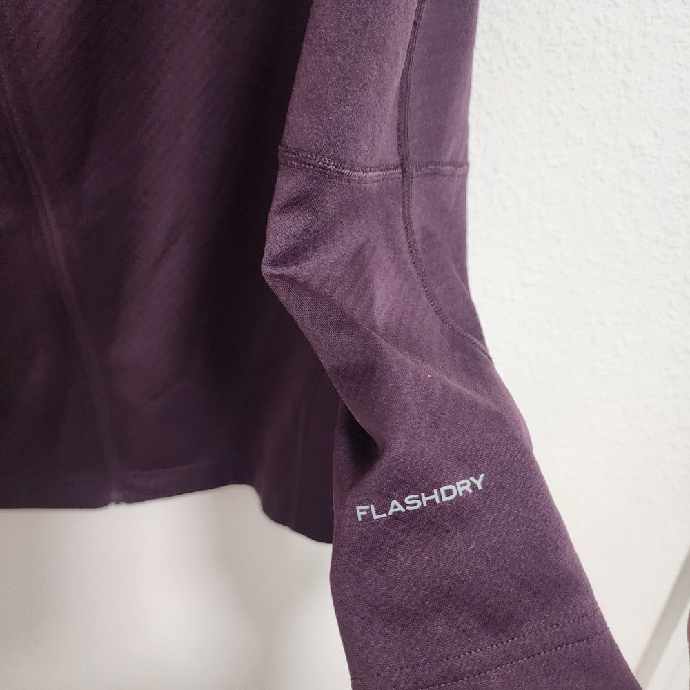 The North Face Womens L Jacket Full Zip Long Sleeve Purple FlashDry Athletic - Picture 4 of 7